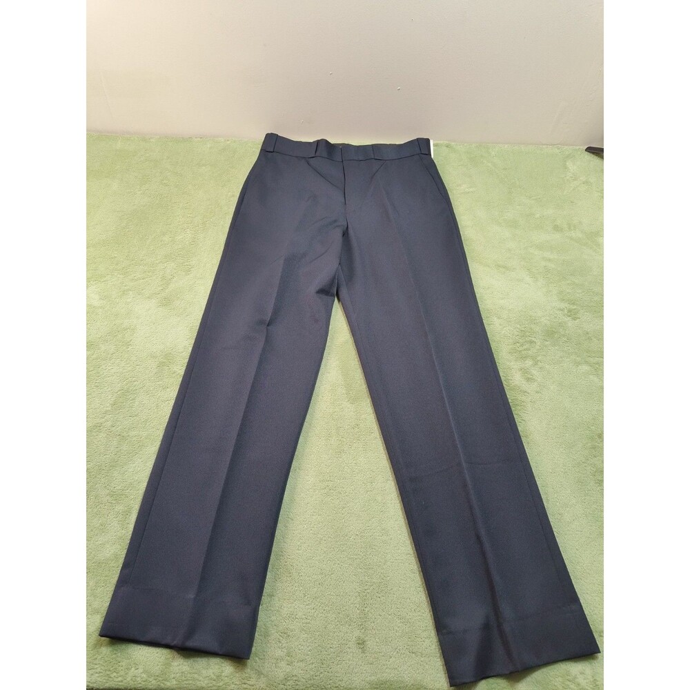 National Patrol Mens 36 Work Pants Navy Blue Style 3000-NV Flat Front Uniform